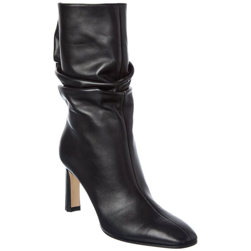 Sergio Rossi Kim 80 Leather Boot, Black